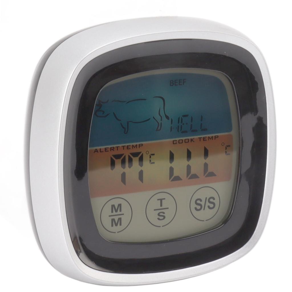 Lebensmittel-Berührungsthermometer Küche Digitalanzeige Timer Thermometer Feld Grillthermometer
