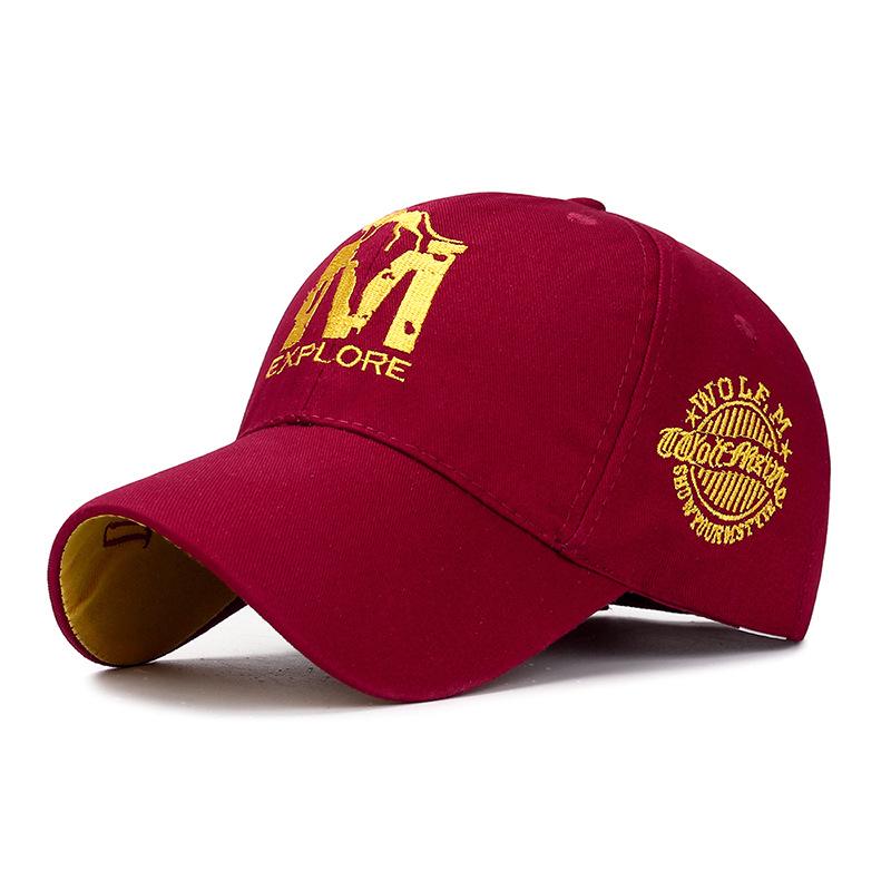 Embroidered M Wolf Baseball Cap Spring Casual Men's and Women's Sun Hat Youth Trendy and Versatile Hat