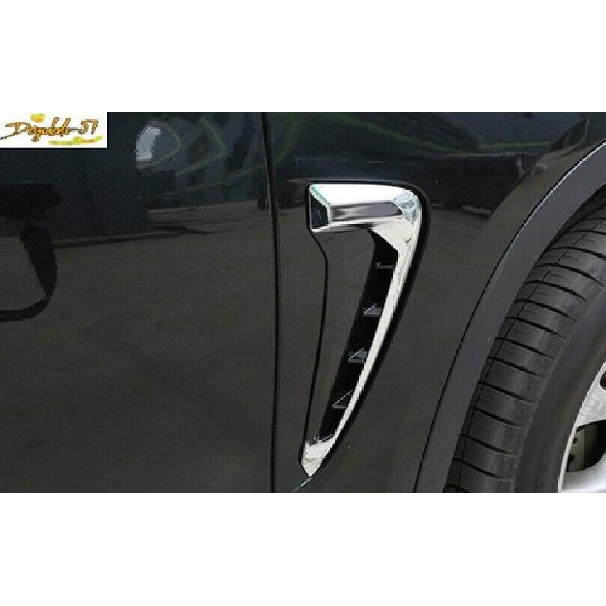 Chrome ABS Fender Side Air Outlet Cover Trim For BMW X5 F15 2014-2016 2017 2018