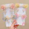 Sweet Pink Hair Clip Chinese Style Flower Tassel Hairpins Styling Accessory Barrette For Girls