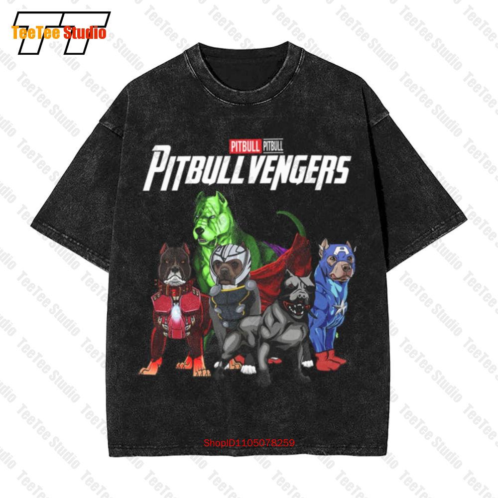 Pitbullvengers Pitbull Dog Lover Christmas Vintage Oversized TShirt SOFQ S
