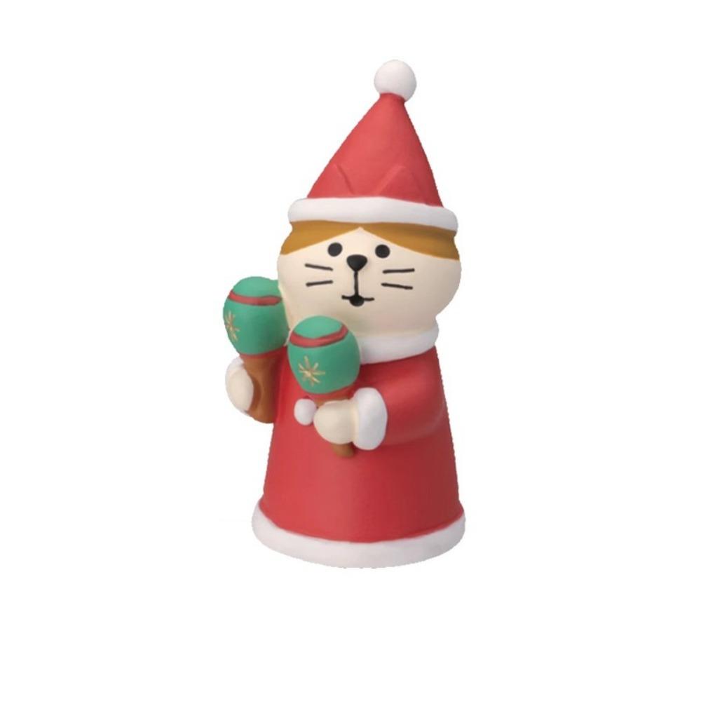 Mushroom Christmas Ornaments Miniature Resin Santa Claus Decoration  Cake Decoration