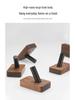 Walnut Bathroom Wall-Mounted No-Drill Adhesive Hook, Solid Wood & Space Aluminum