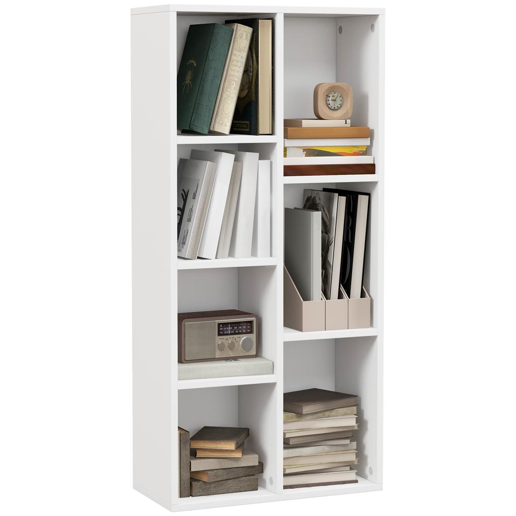 Seven-Cube Bookcase - White Wood Effect