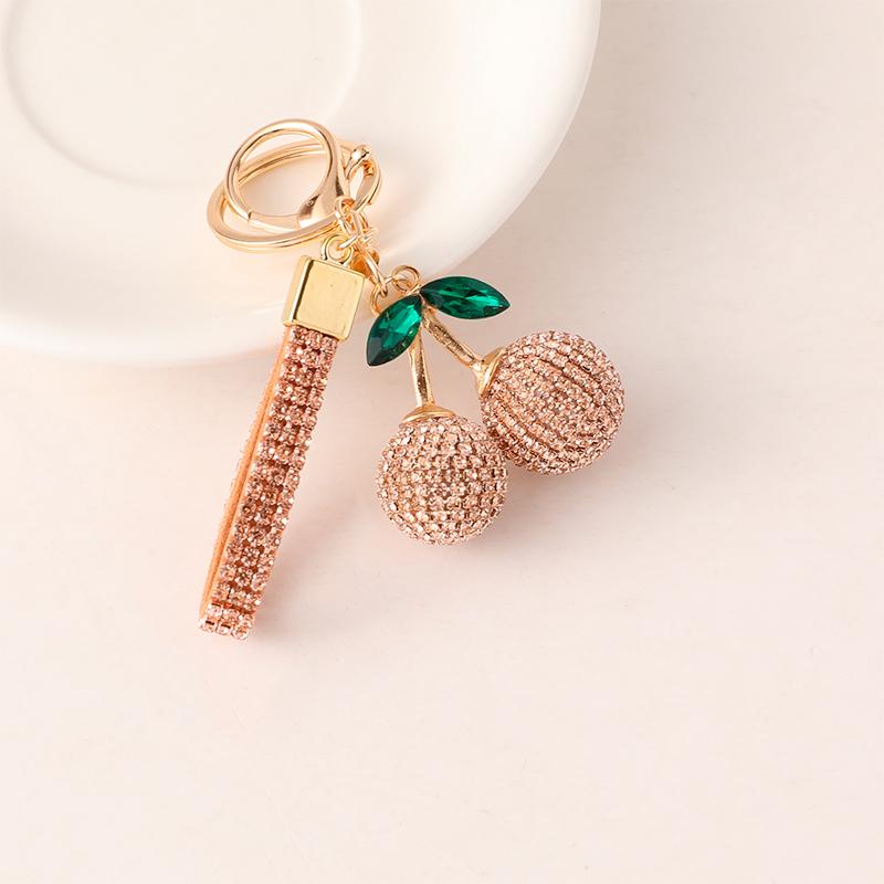 2025 New Cherry KeyChain Claw Chain Craft Full Crystal Rhinestone Women's Luxury Bags Pendant Souvenir Gifts for Family Friend