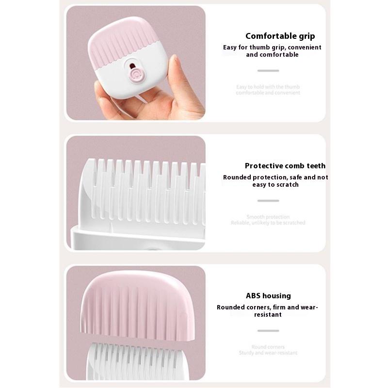 Pettine e Tagliacapelli 2 in 1 per Bambini, Rifinisce Frange e Capelli Spezzati, Taglia-frange Manuale Portatile, Tagliacapelli per Bambini