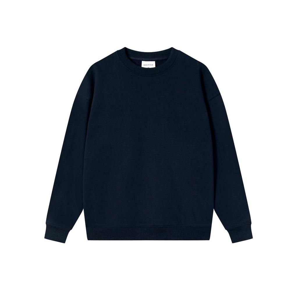 Heavyweight 380g Round Neck Pullover Sweatshirt – Autumn/Winter Trend, Drop Shoulder, Thick Long Sleeve Outerwear