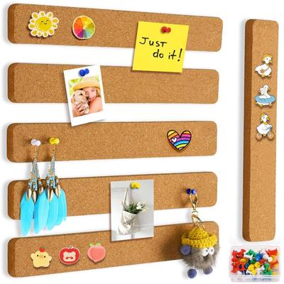 Frameless Self Adhesive Cork Board Self Adhesive Hanging Thumbtacks Board  Photos Wall Decor