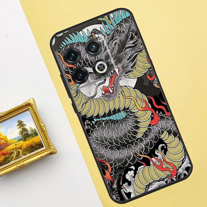 Japanese Dragon Art Case For Oneplus 10 Pro 9 Pro Ace 10T 9RT 8T Cover For Oneplus Nord 2 2T CE N10 N20 N300