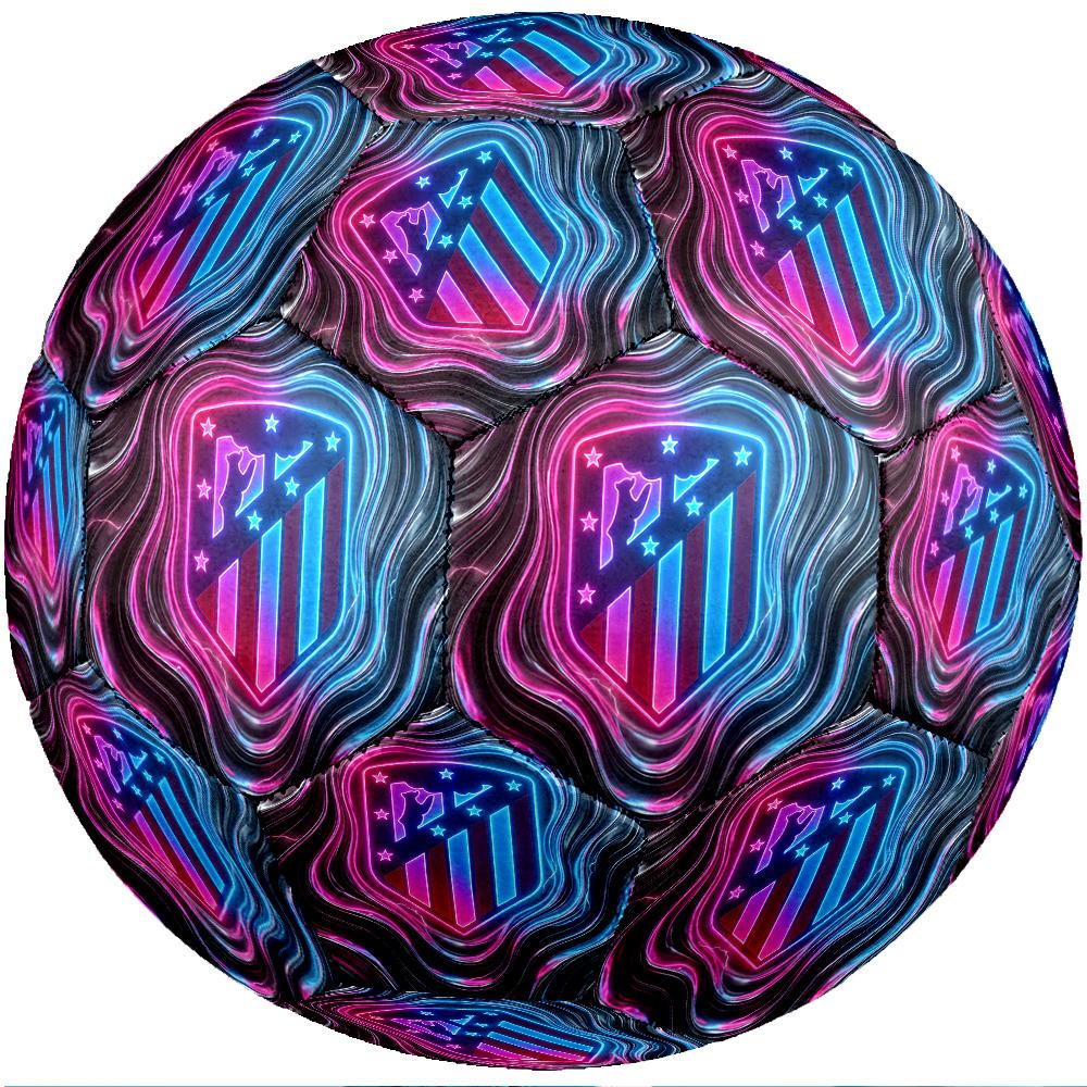 Pallone da calcio Tema Atletico Madrid Taglia 5 Pallone da calcio Tocco Morbido Pallone da calcio per Allenamento Professionale per Sport all'Aperto