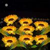 Solar Sunflower Garden Lights 1/3 Heads Waterproof Outdoor Decorative Lawn Lamp for Yard Pathway Wedding Christmas
