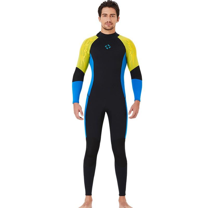 3MM Diving Suit Men s One-piece Long-sleeved Thick Warm Mercerized Velvet Women s Sunscreen Jellyfish Surfing XL