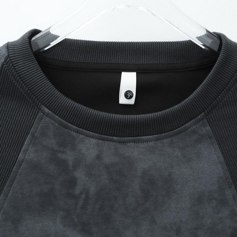 Men's Tie-Dye Crew Neck Sweatshirt - Casual Oversized Raglan Sleeve Pullover with Curved Hem
