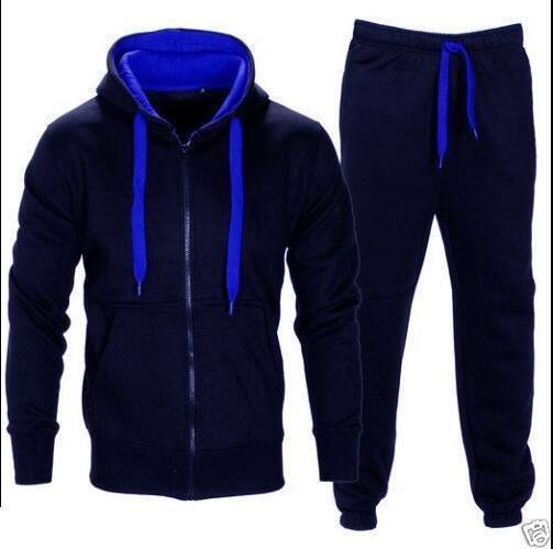 New Men's Casual Sweatshirt Suit Men's Slim Hip Hop Style Hoodie Suit