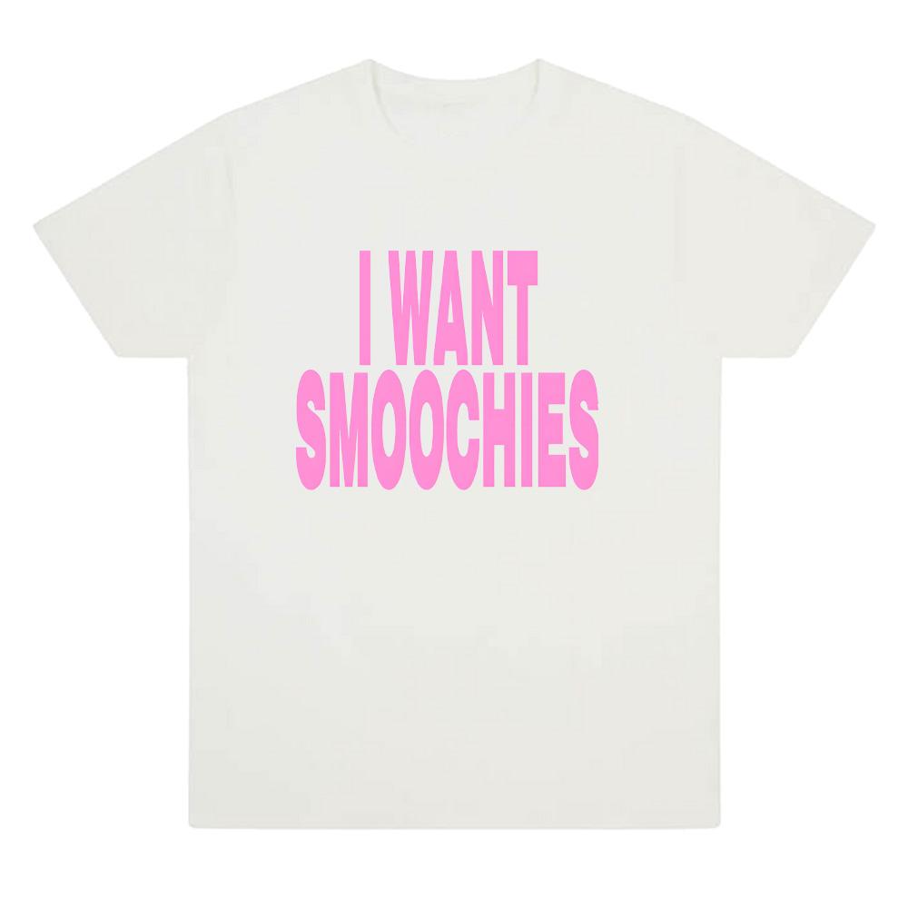 I Want Smoochies Tee Ashnikko Unisex Summer Tour Merch Tees Fashion Cotton Crewneck Harajuku Short Shirts for Women S