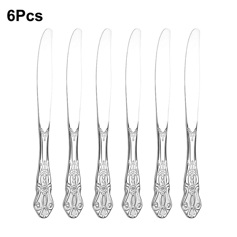 6/24/30 Pieces Sliver Cutlery Set Stainless Steel Tableware Western Luxury Dinner Set Mirror Elegant Fork Spoon Flatware4