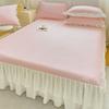 Set de Tres Piezas de Estera de Verano de Seda de Hielo para Gorro, Sábana Bajera 2024 Nuevo Verano Dormitorio de Estudiantes Individual Lavable