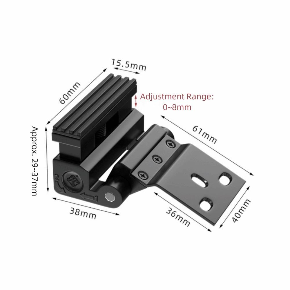 Durable Aluminum Alloy Door Lock Reinforcement Heavy Duty Adjustable Knob Anti-Theft Door Lock Punch-Free Security Clasp Hotel