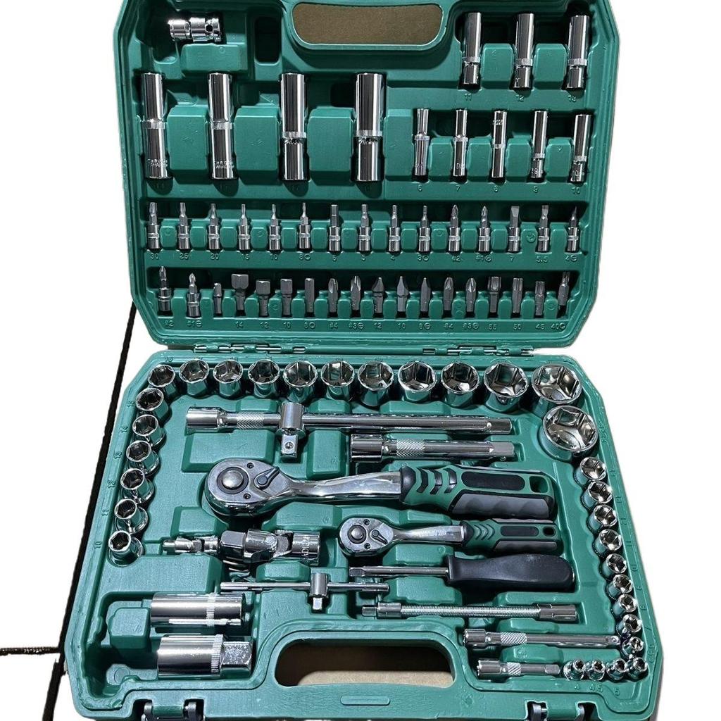 216-Piece Auto Repair and Maintenance Tool Kit with Socket Wrench and Combination Tools