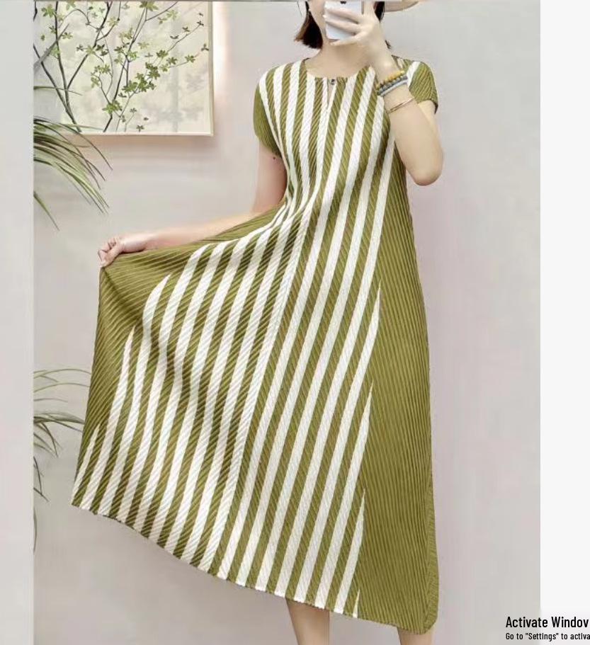 Spring Floral Pleated A-Line Dress Jacket for Women - Plus Size