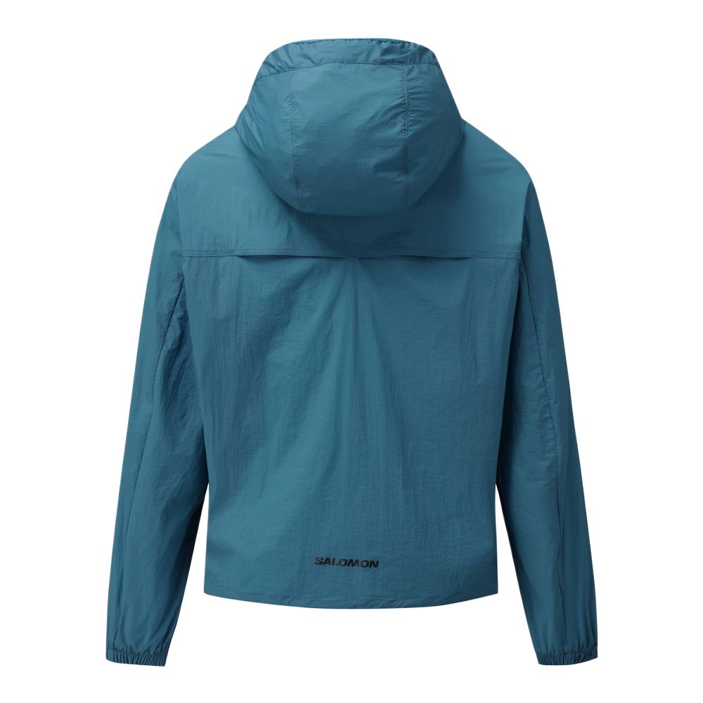 SALOMON Modyssey Serie Aero Outdoor Wasserdicht Leicht Kapuze Reißverschluss Langarm Jacke Unisex Jacken Blau Nacht C28131