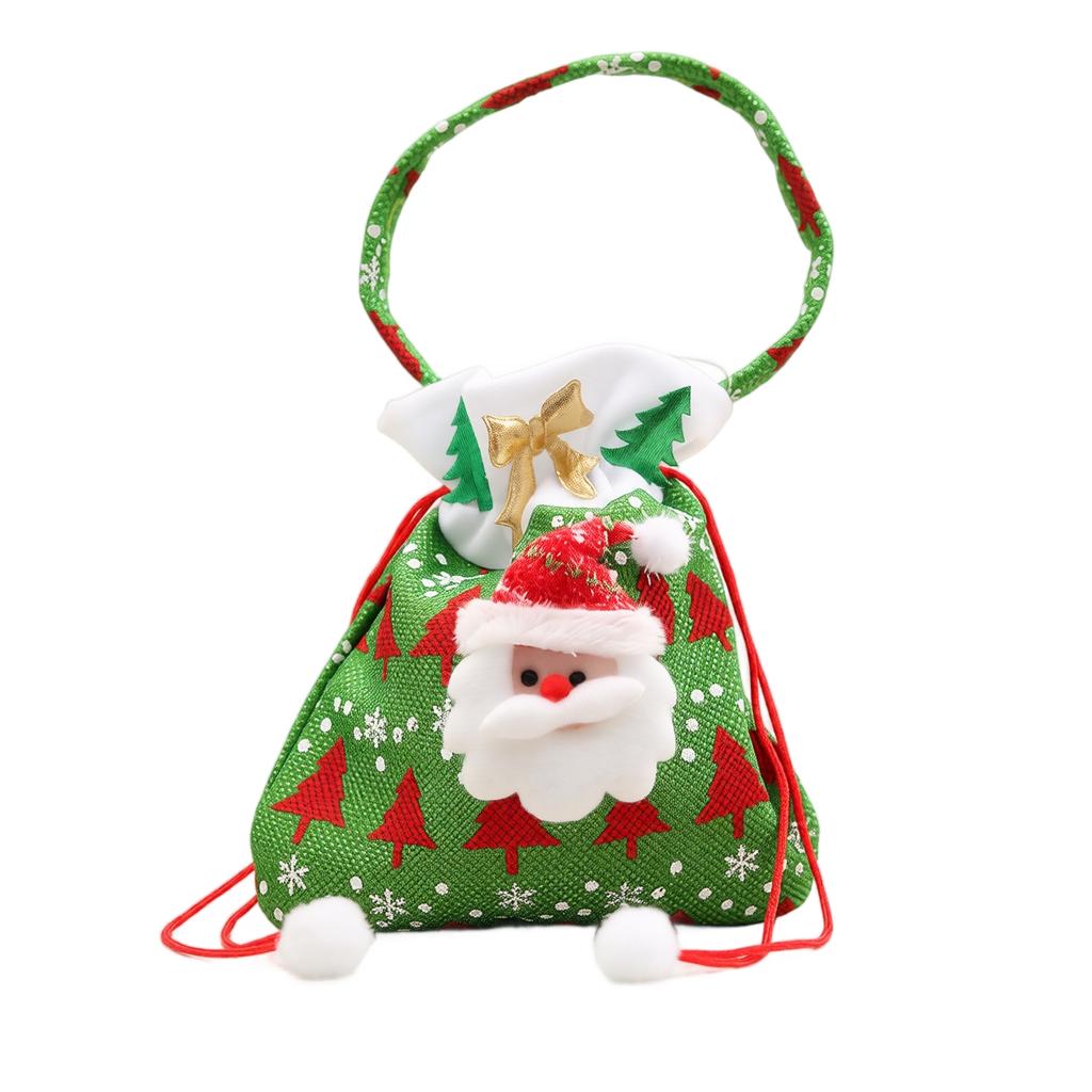 Christmas Gift Bags with 3D Plush Doll Design, Holiday Candy for Party Favors and Small Gifts