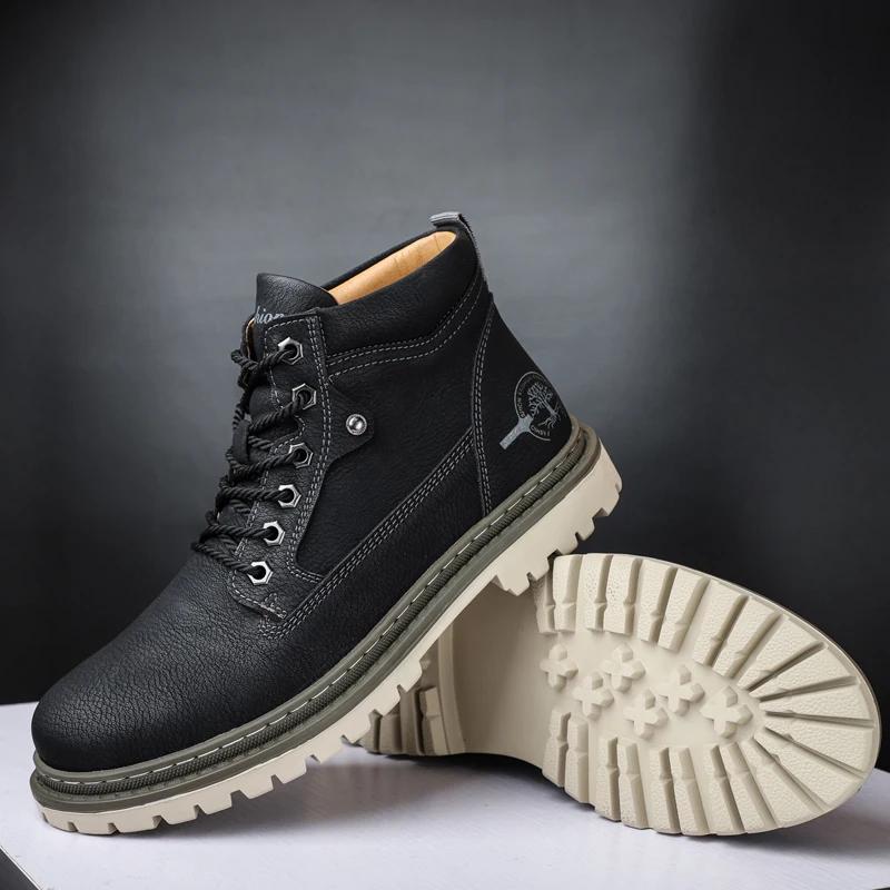 Fashion Men Super Warm Snow Boots Winter Men's Ankle Boots Waterproof Short Outdoor Sneakers Autumn Men's Motorcycle Zapatillas Male
