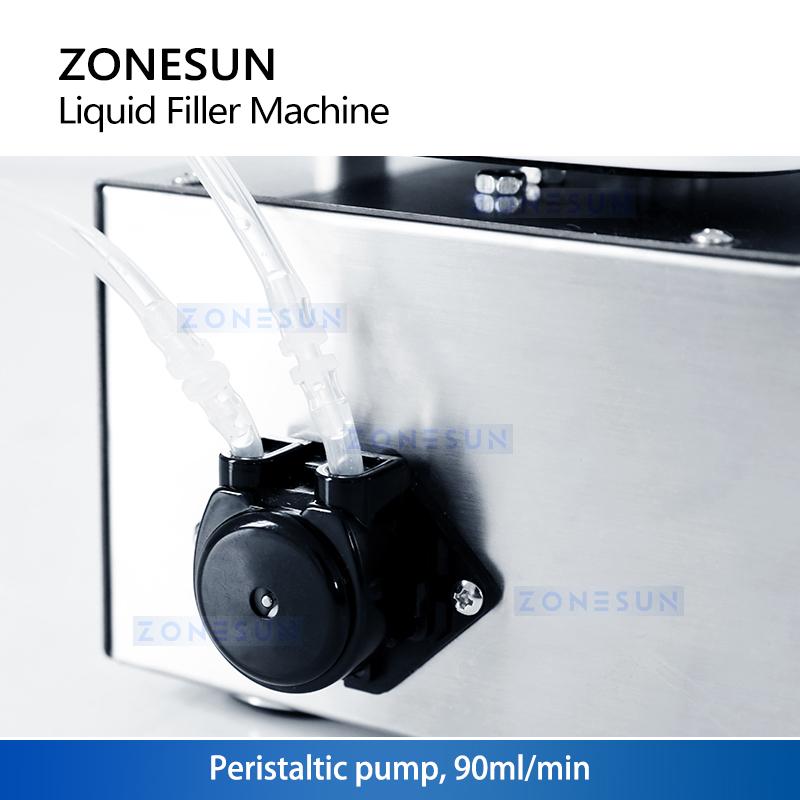 ZONESUN ZS-M90 Peristaltic Pump Semi-automatic Digital Control CNC Weighing Filling Machine Perfume Solution Filler