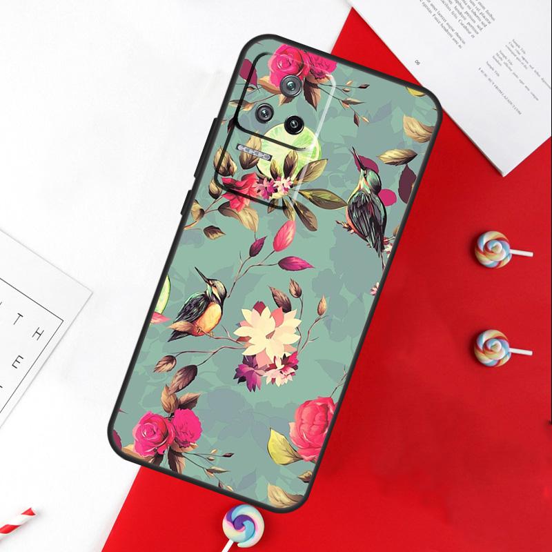 Garden Birds Cover For Xiaomi 13T 11T 12T 14T Pro 13 14 15 Ultra POCO X7 Pro X3 X5 X6 F5 F6 M6 Pro Case