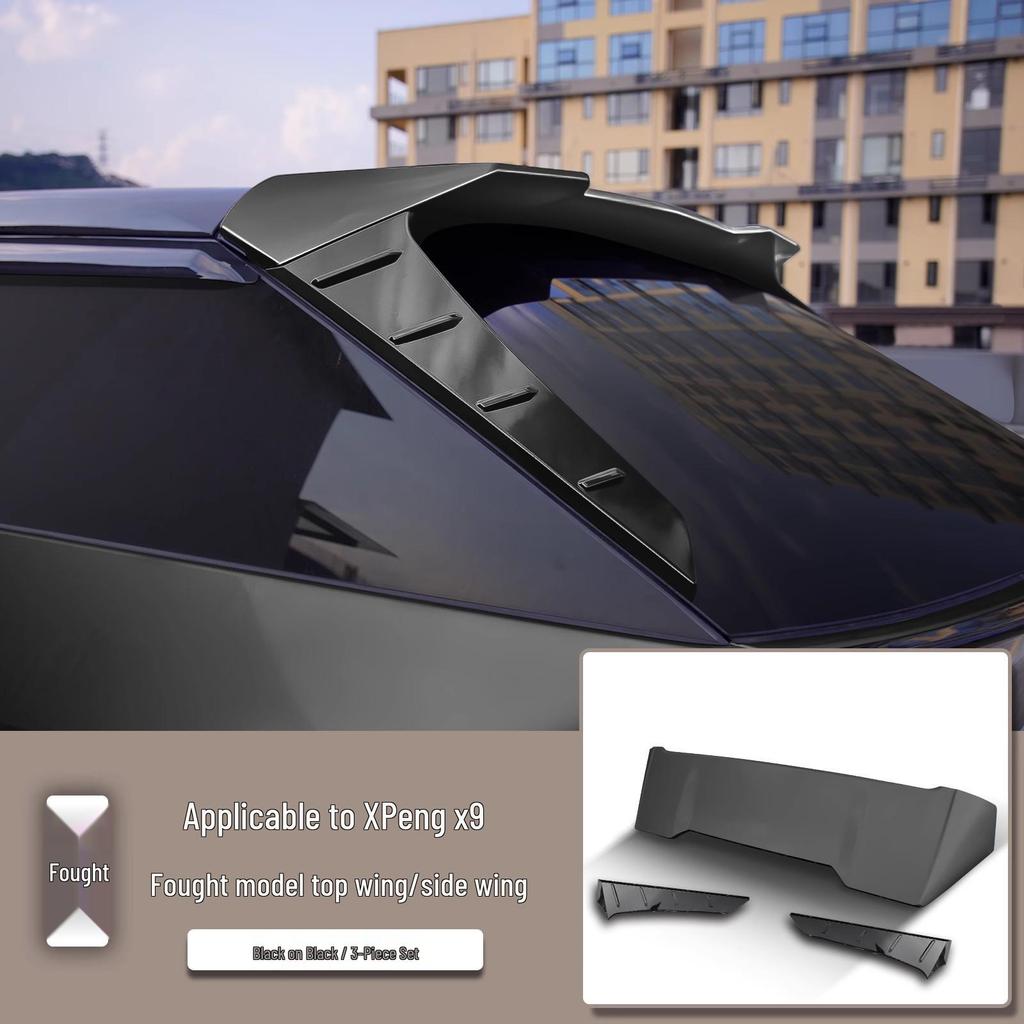 Xpeng Rear Spoiler: No-Drill Wind Deflector & Sports Spoiler for Car Exterior Decoration.