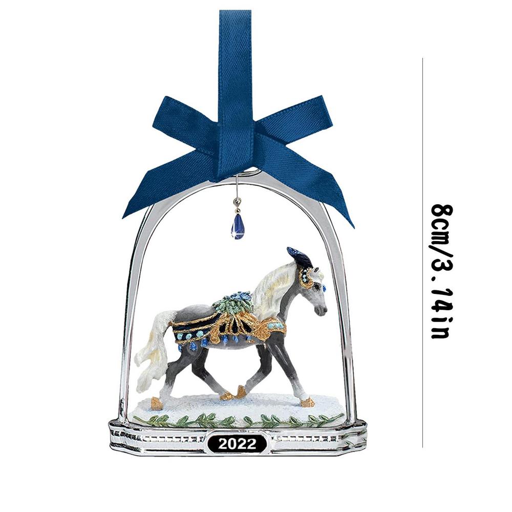 2D Acrylic Horse Christmas Ornaments Hanging Crafts Christmas Tree Horse Pendant Ornaments Party Supplies 2025 Xmas Navidad