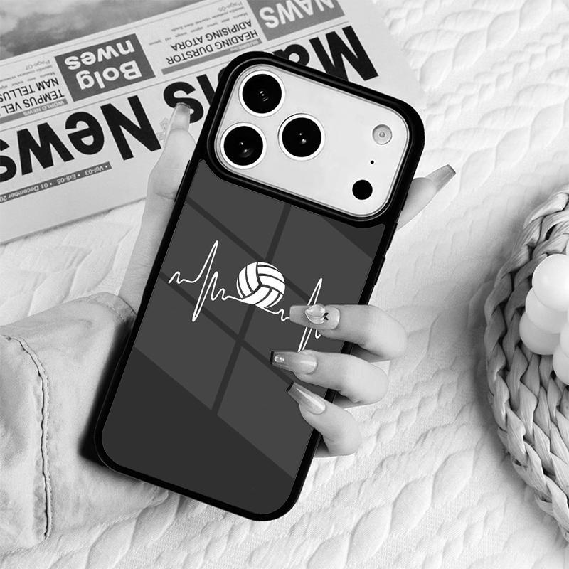 Sport Liebe Volleyball Handyhülle Für IPhone 17 16e 15 14 13 12 11 Pro Max Air Mini Weiche Schutzhülle