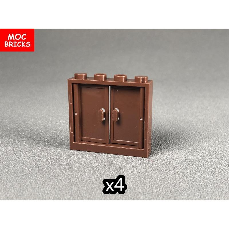 MOC Bricks Fence Railing Window Stairs Ladder Gate DIY Garden House Architecture Accessories Building Blocks Children's Toys