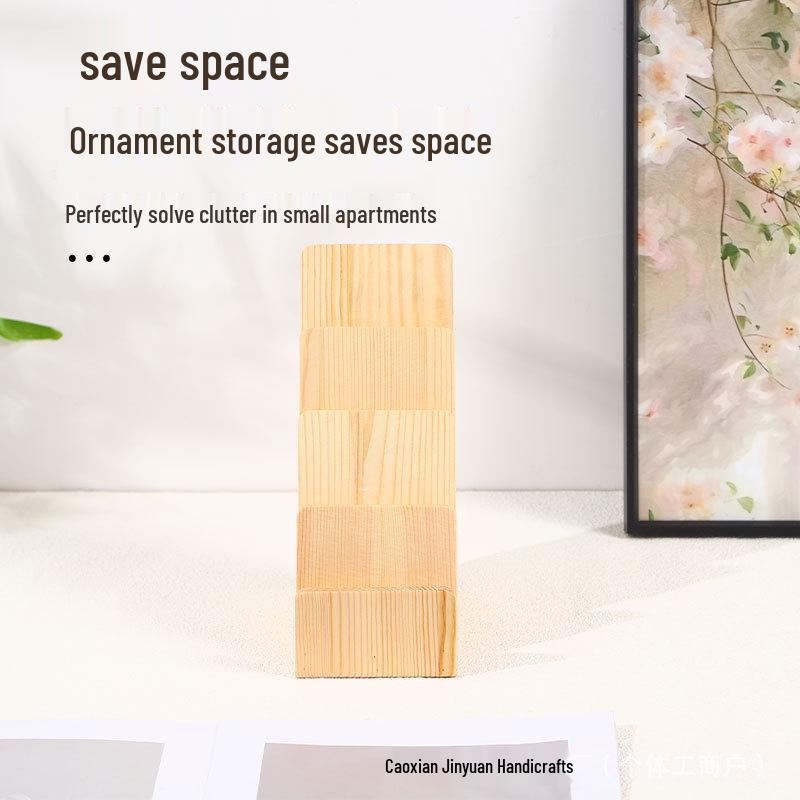 Pre-sale Wooden Business Card and Magazine Display Stand with Non-slip Base