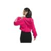 adidas Originals Premium Zip-Up Knit Cropped Hoodie Women Tops Magenta JI7063