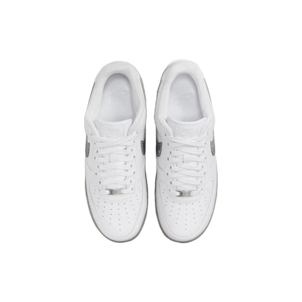 Nike Air Force 1 07 Premium White Metallic Silver Unisex Sneakers Coconut-Milk Hyper-Pink DX3945-100