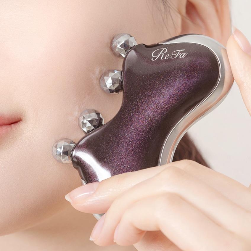 Facial Roller & Cream Set ReFa X KAHI CAXA M1 with M1 Bouncing Cream Pearl White / Pearl Red / Pearl Violet – RF-XM2341B
