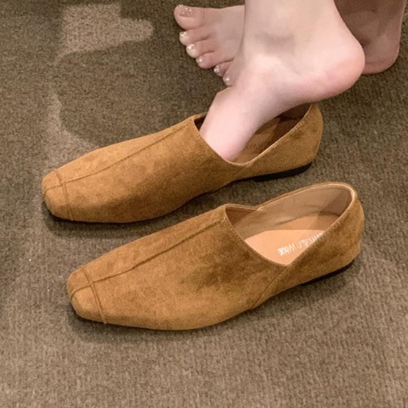 Fashion Women Square Toe Flats Loafers Shoes Brand Party Summer Sandals 2025 Elegant New Casual Sneakers Fashion Walking Shallow Zapatos