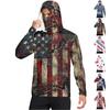 Camiseta Casual con Capucha de Manga Larga para Hombre con Protección Solar