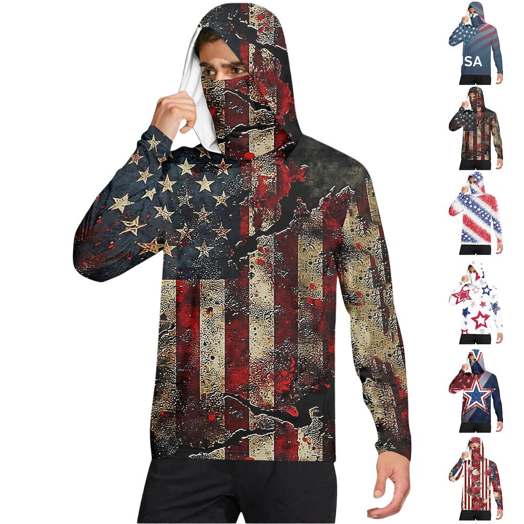 Men's Casual Hooded Long Sleeve Sunscreen Top