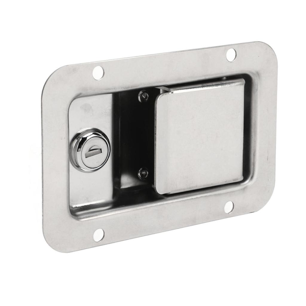 RV Handle Latch Paddle 140x90mm 304 Stainless Steel Entry Door Lock Handle Knob Deadbolt Paddle for 