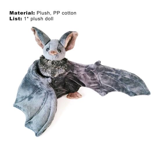 Plush Bat Soft Vivid Mini Bat Stuffed Animal Boys Girls Doll Halloween Decor for Kids