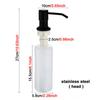 300ML Kitchen Sink Soap Dispenser Black ABS Dispenser Detergent Liquid Soap Lotion Dispensers Stainless Steel Head Reusable Tool