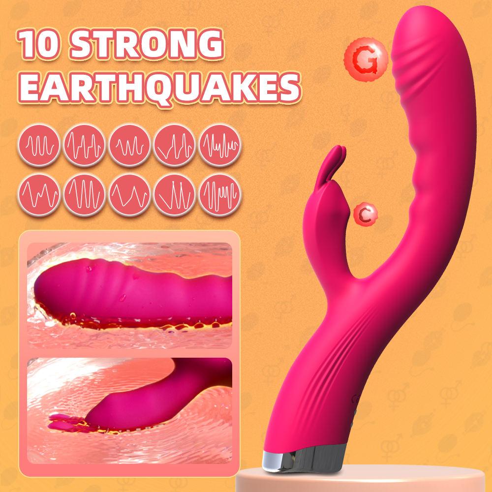Powerful G-Spot Rabbit Vibrator Vaginal Clitoral Stimulation 10 Powerful Vibration Massager Sex Toys for Women Couples