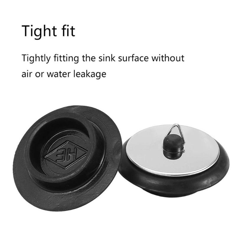 Kitchen & Bath Drain Stopper Rubber Sink Plugs with Hook Multiple Use Rubber Sink Plugs Bathroom Drain for Easy Removal
