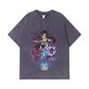 275 GSM Washed T-shirts 100% Cotton Solo Leveling V15 Print Unisex Heavy Cotton T Shirt