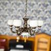 Dollhouse Mini Ceiling Lamp Exquisite Realistic Miniature Chandelier Model Toy for Dollhouse Decoration