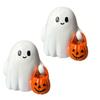 Resins Pumpkins Ghostly Statues Miniature Landscape Halloween Ghostly Figurines Small Monsters Sculptures Garden Decors