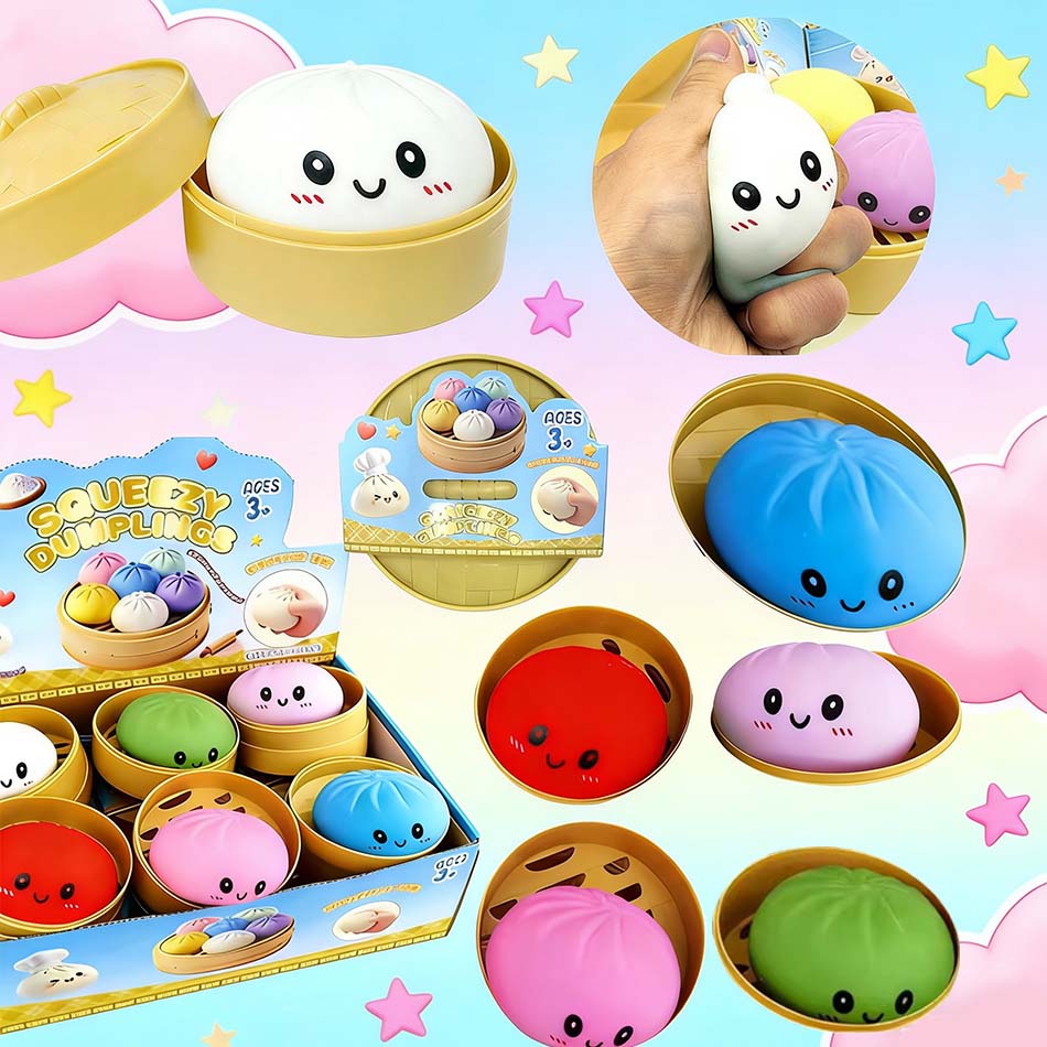 1 Stück Farben sind zufälligNeu Simulierte Knödel Squishy Entspannend Angst lindern Antistress Glück steigern Wiederverwendbar Rückprall Quietsch