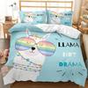Llama Cute Alpacas Comfortable Duvet Quilt Cover Pillowcase Bedding Set Children Bedroom Decoration Home Textile